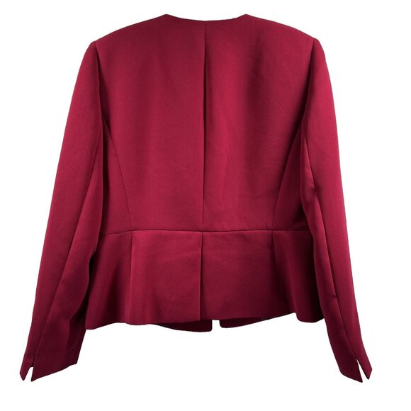 Tahari Women's Jacket Blazer Size 8P Petite Solid Pink Silver Buttons Lined L/S - Picture 2 of 10